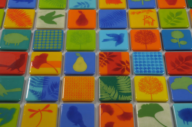 Lora Kudisch Fused Glass Coasters