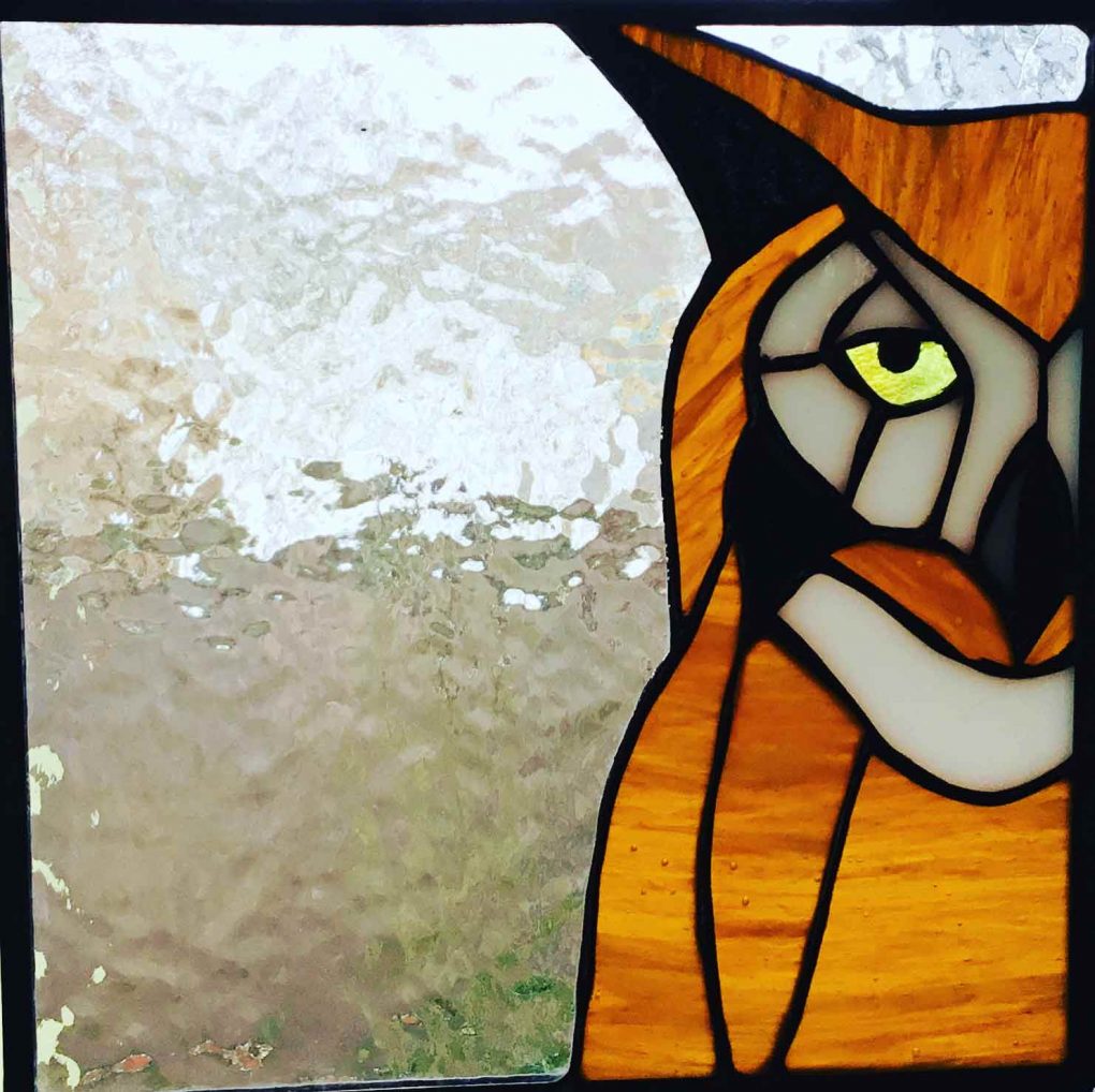 Donna Karl, Stained Glass, owl
