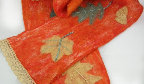 Susan Tornheim Leaf Scarf
