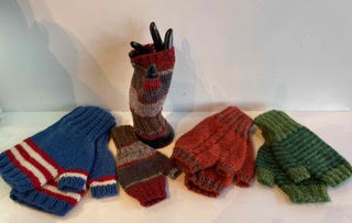 Fingerless gloves - $45 knitted with wool and wool blends