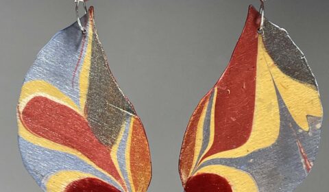 Sholeh Regna Reversible Marbled Birch Earrings
