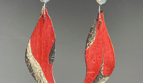 Sholeh Regna Reversible Marbled Birch Earrings