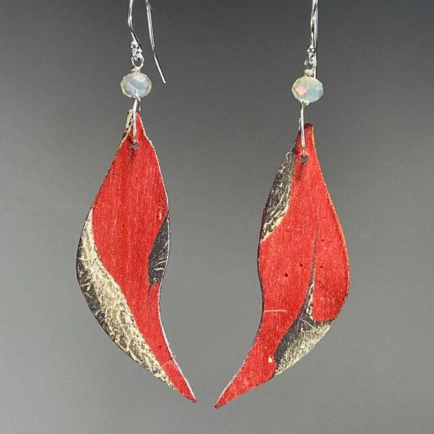 Sholeh Regna Reversible Marbled Birch Earrings