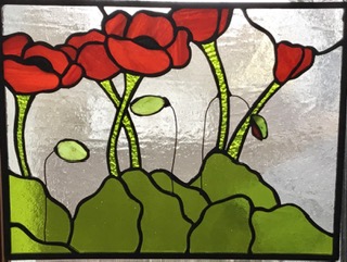 Donna Karl Stained Glass, poppy