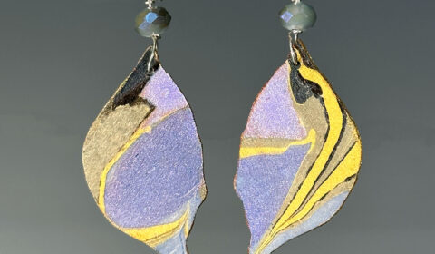 Sholeh Regna Reversible Marbled Birch Earrings