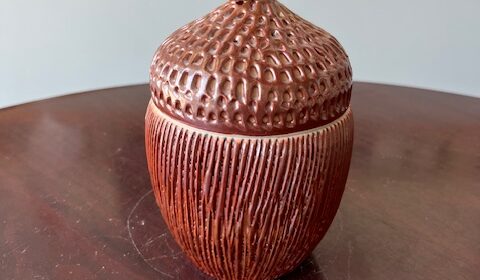 Alice Templeton, Porcelain, Acorn, Jar with Squirrel
