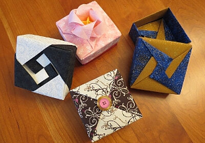 Berline Chao, Origami Artist; Square Boxes