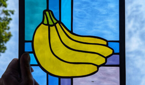 JackieFazekas, Stained Glass, Bananas
