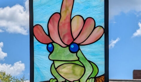 Jackie Fazekas, Stained Glass, Frog