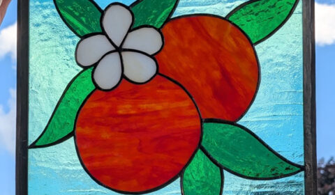 Jackie Fazekas, Stained Glass, Oranges