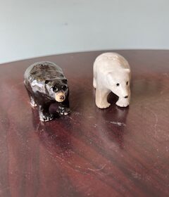 Alice Templeton, White Stoneware, Salt and Pepper Shakers